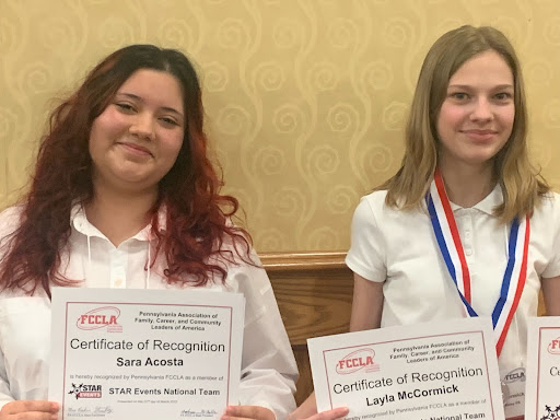 FCCLA members, Sara Acosta, and Layla McCormick.