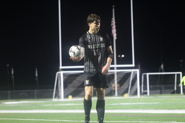 Junior Reagan Decker setting up for a free kick.