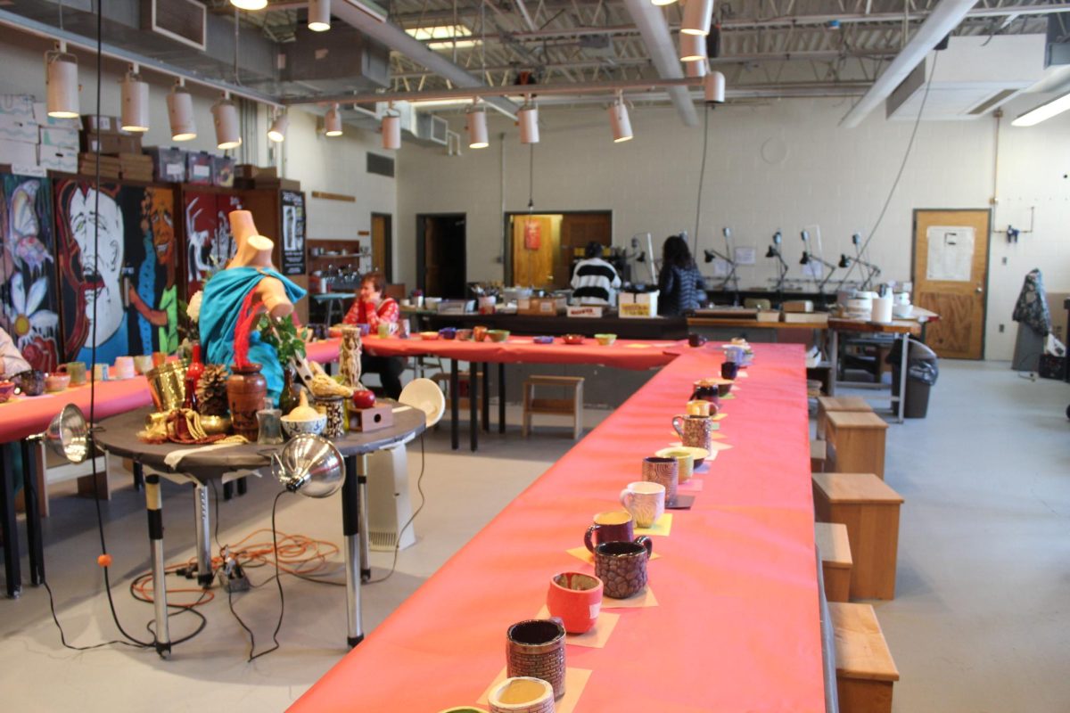 Ceramics students created bowls and mugs for the Empty Bowls event which is a grassroots movement by artists and crafts people around the world to raise money for food related charities to care for and feed the communities.
